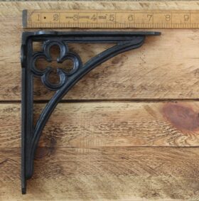 Shelf Bracket GOTHIC FLAT Design Cast Ant Iron 184 x 215mm