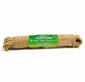 Sash Cord for Pulley Airer Brown Jute 12.5m x 5mm