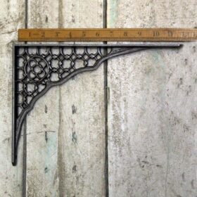 Shelf Bracket JALI LATTICE Cast Antique Iron 216mm x 311mm