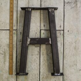 Bench End Frame Farmhouse A Frame 50x25 Box Section 400mm High - Top 75x230, Legs  180<290 Antique Iron