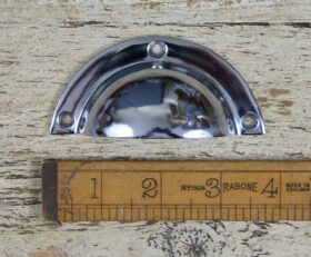 Cup Handle Basic Design Chrome on Cast Iron 92mm