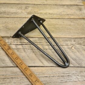 Hairpin Leg 3 Prong Antique Iron 8mm Diameter Rod 200mm