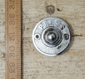 Door Bell Push PRESS Round Chrome Plate 60mm / 2.5mm Diameter
