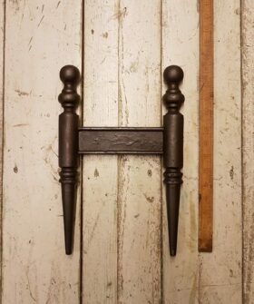 Boot Scraper with spikes Ball Top Cast Antique Iron 325mm x 225mm