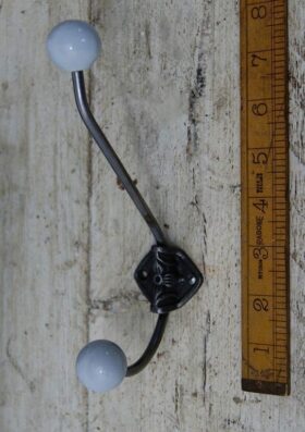 Hat & Coat Hook Large Rosette Double Duck Egg Blue 172mm