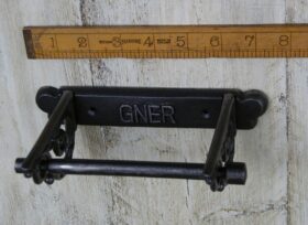 Toilet Roll Holder Scroll Bracket Sides GNER Antique Iron 180mm