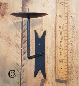 Candle Holder for Clay Pan Tile Spike Black Wax 150mm x 75mm Dia