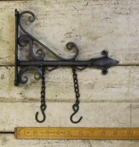 Sign Hanging Bracket with Chains Pub Hand Forged 200mm