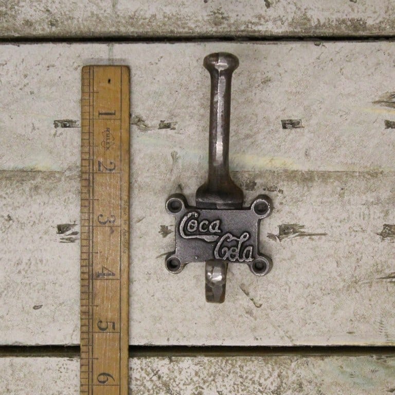Coat Hook Retro LMS 2-Part 4 Screw Hole Antique Iron 125mm Pack of 5 Hooks