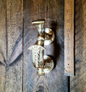 Door Knocker DOCTORS with Emblem Solid Brass 150mm