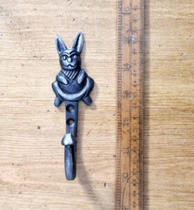 Coat Hook Single PETER RABBIT Cast Antique Iron 130mm