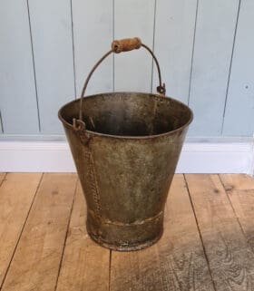 Bucket Large Upcycled Wooden Handle 340mm Diameter x 320mm High
