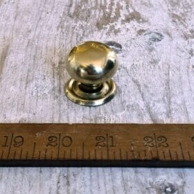 Cupboard Knob screw & Plate Polished Brass Hollow 32mm Diameter Alt A327