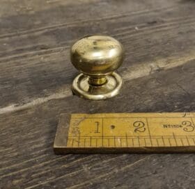 Cupboard Knob screw & Plate Polished Brass Hollow 38mm Diameter Alt A331